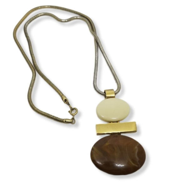 AVON 1976 S.M KENT "THE COLLECTION" DESIGNER SERIES POLISHED OVALS NECKLACE - Picture 3 of 8